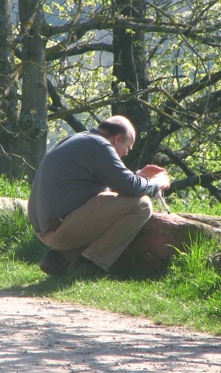 Nils beim Fotografieren